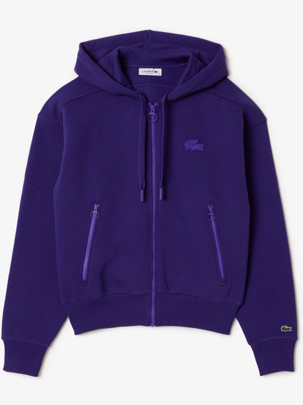 Lacoste Women's Zip-Up Cotton Sweatshirt